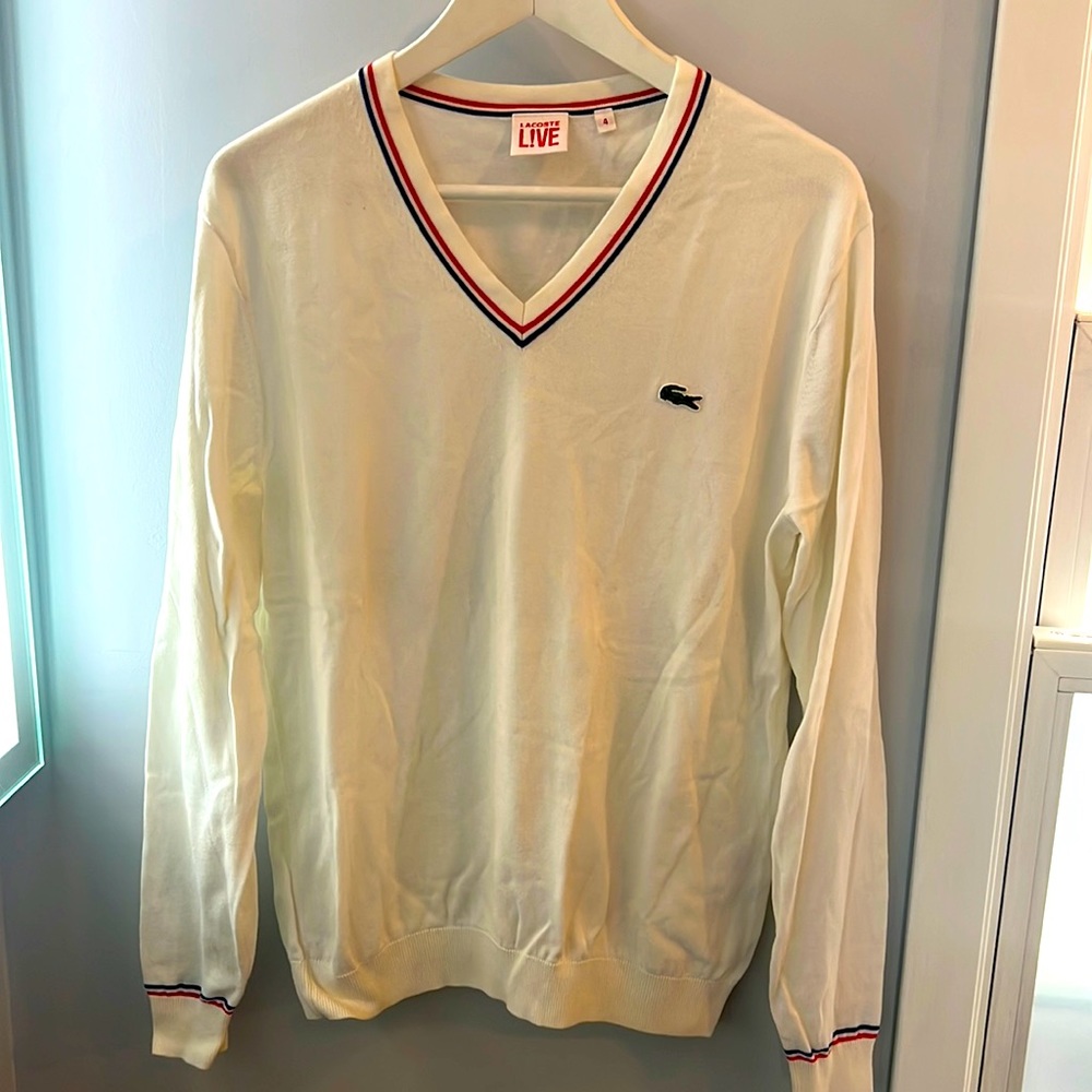 Lacoste L!VE men’s V-neck sweater. Limited edition
